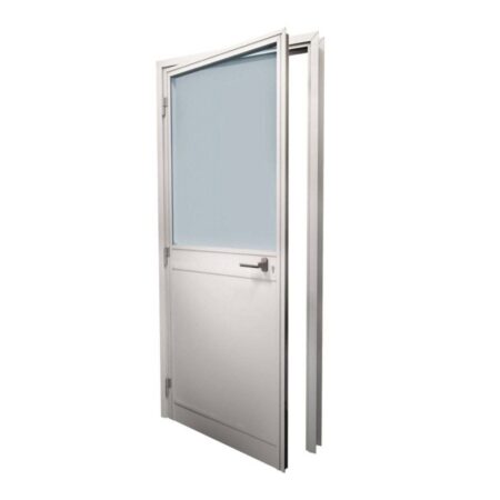 Loopdeur Aluminium 1000x2125mm | links | Half Glas