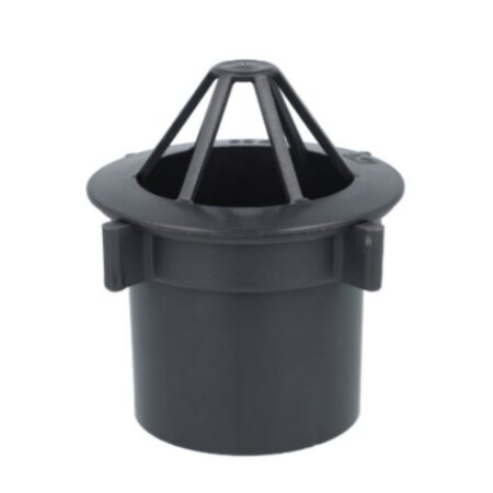 Gootuitloop met wartel voor bakgoot, polyester, antraciet, uitloop 80 mm
